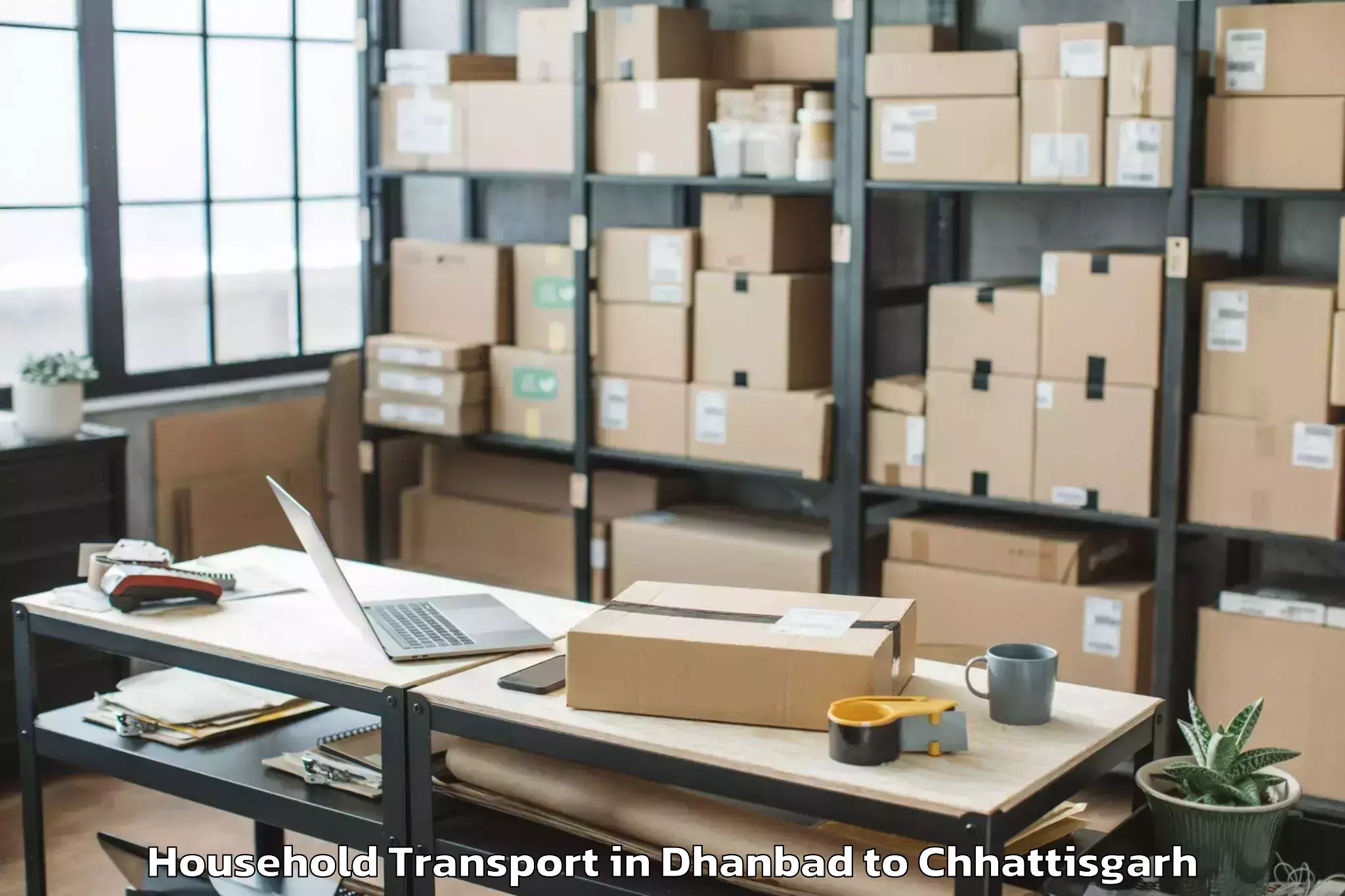 Hassle-Free Dhanbad to Bemetara Household Transport